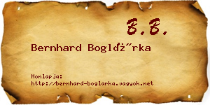 Bernhard Boglárka névjegykártya
